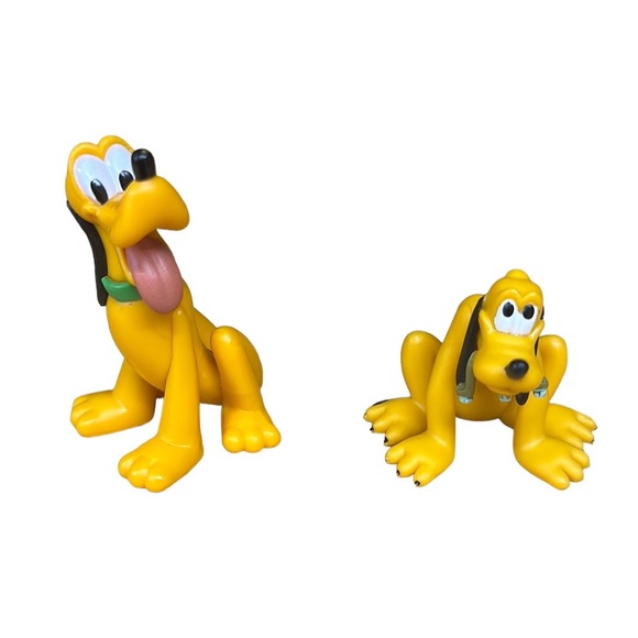 Disney Exclusive Pluto Dog PVC Figures Cake Toppers 3" & 2" - Picture 2 of 6